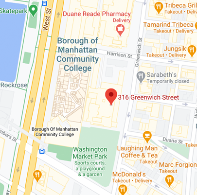 Map of "316 Greenwich Street, New York, NY 10013"